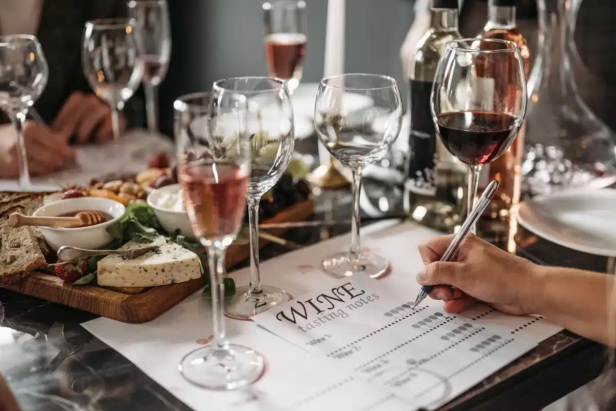 Deux verres de vin côte à côte pour une dégustation comparative