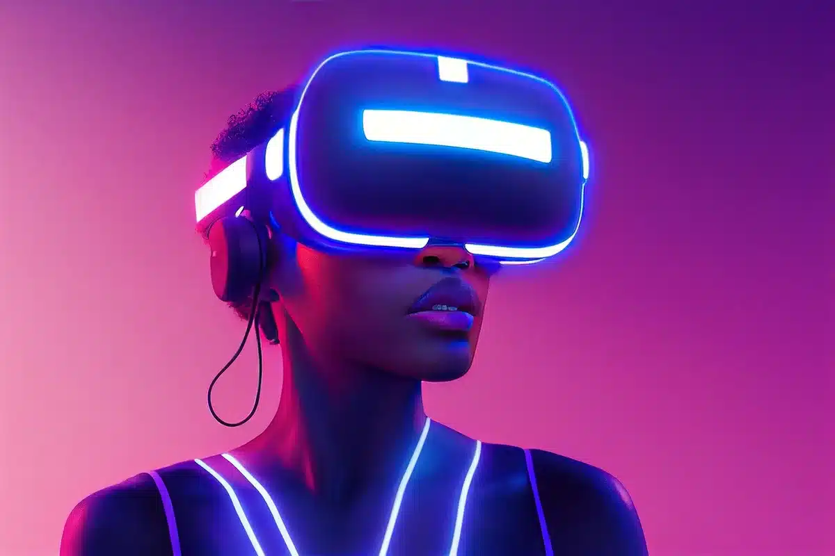 Cabine d'audiométrie avec casque et écran de test